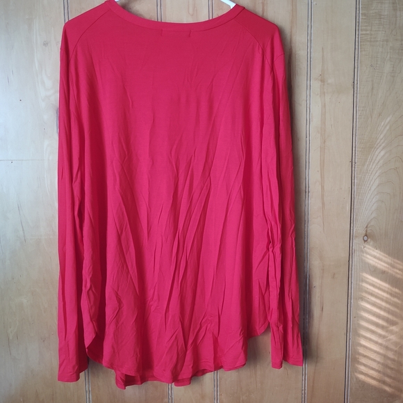 Emma's closet women's red long sleeve  blouse XL - Picture 2 of 6